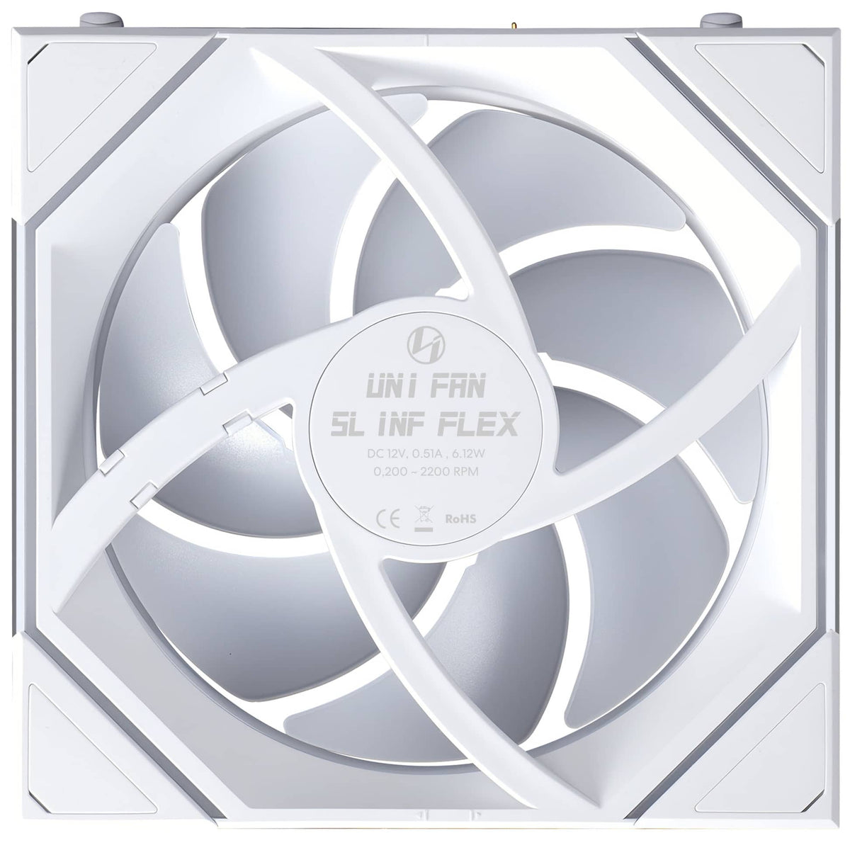 Lian Li UNI FAN SLINF FLEX Reverse 120mm Triple Fan Pack with Controller - White