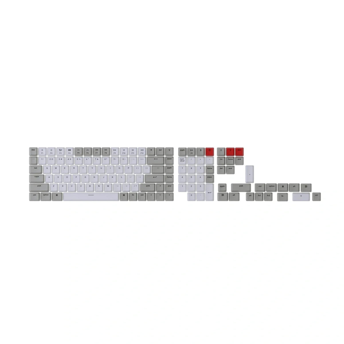 Keychron Light Grey OEM ANSI Doubleshot ABS Keycap Set
