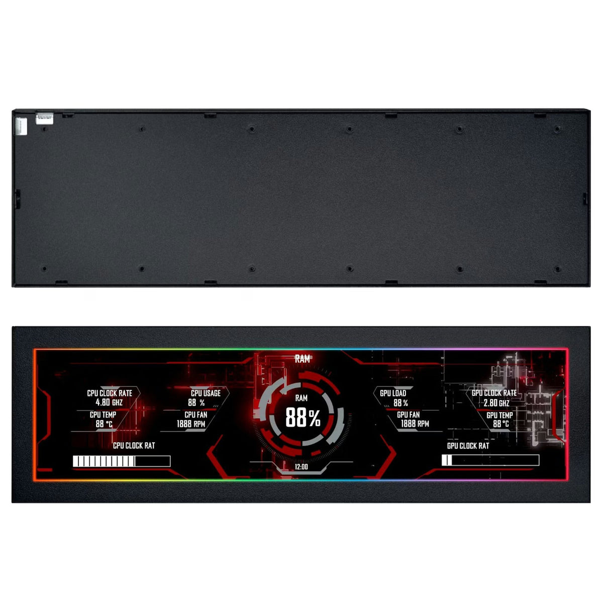 Lian Li 8.8" Screen with Universal Mount LCD Black Display