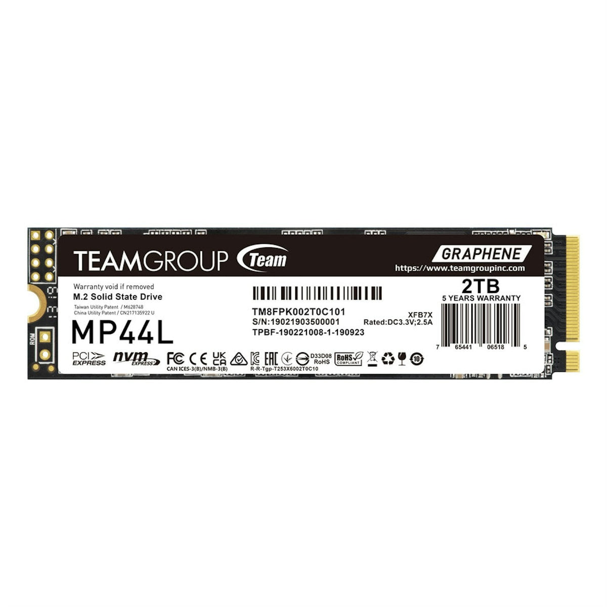 2TB TeamGroup MP44L PCIe 4.0 NVMe M.2 SSD