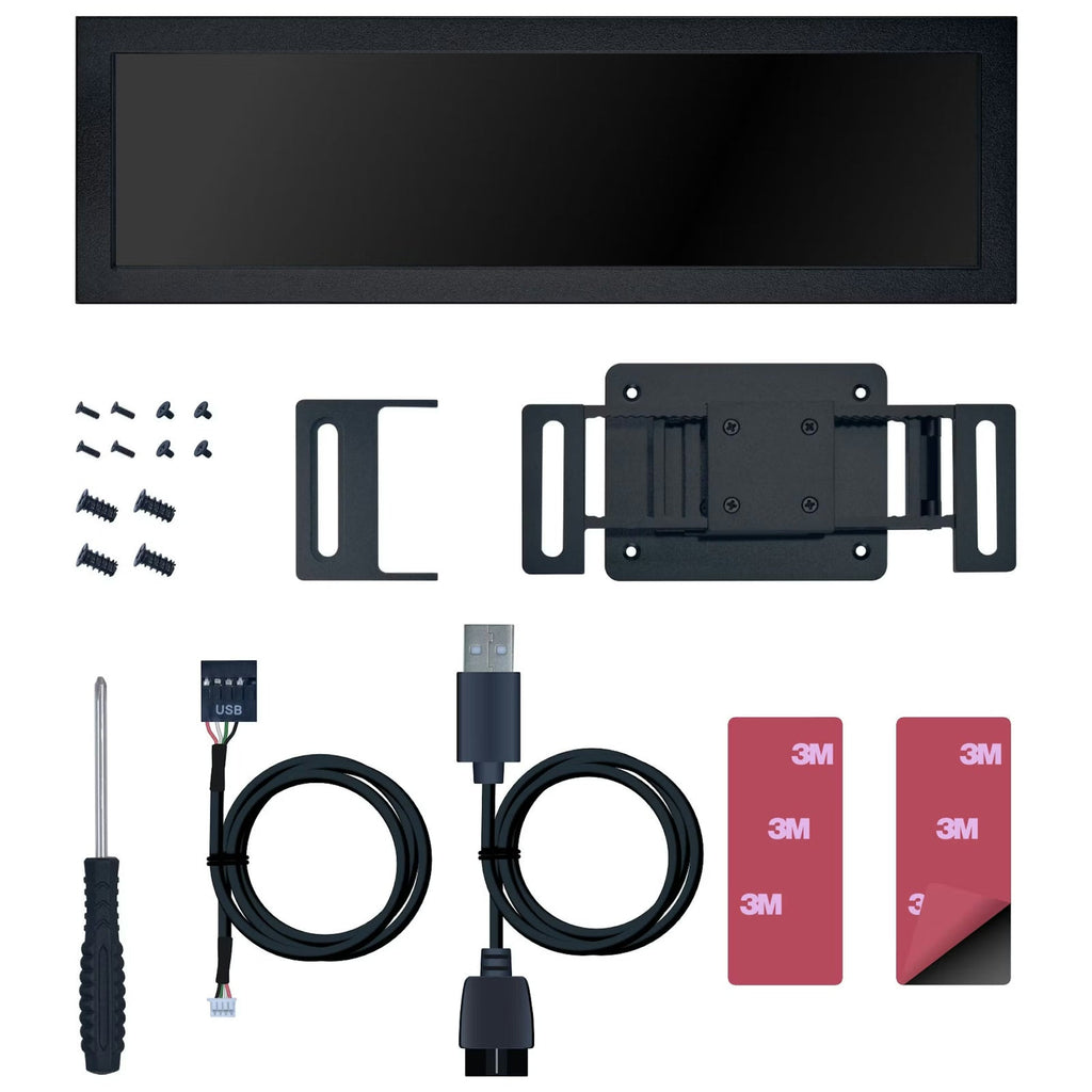 Lian Li 8.8" Screen with Universal Mount LCD Black Display