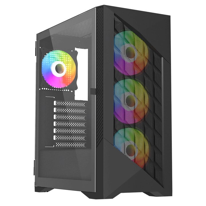 Vida Typhoon Black ARGB ATX Gaming Case