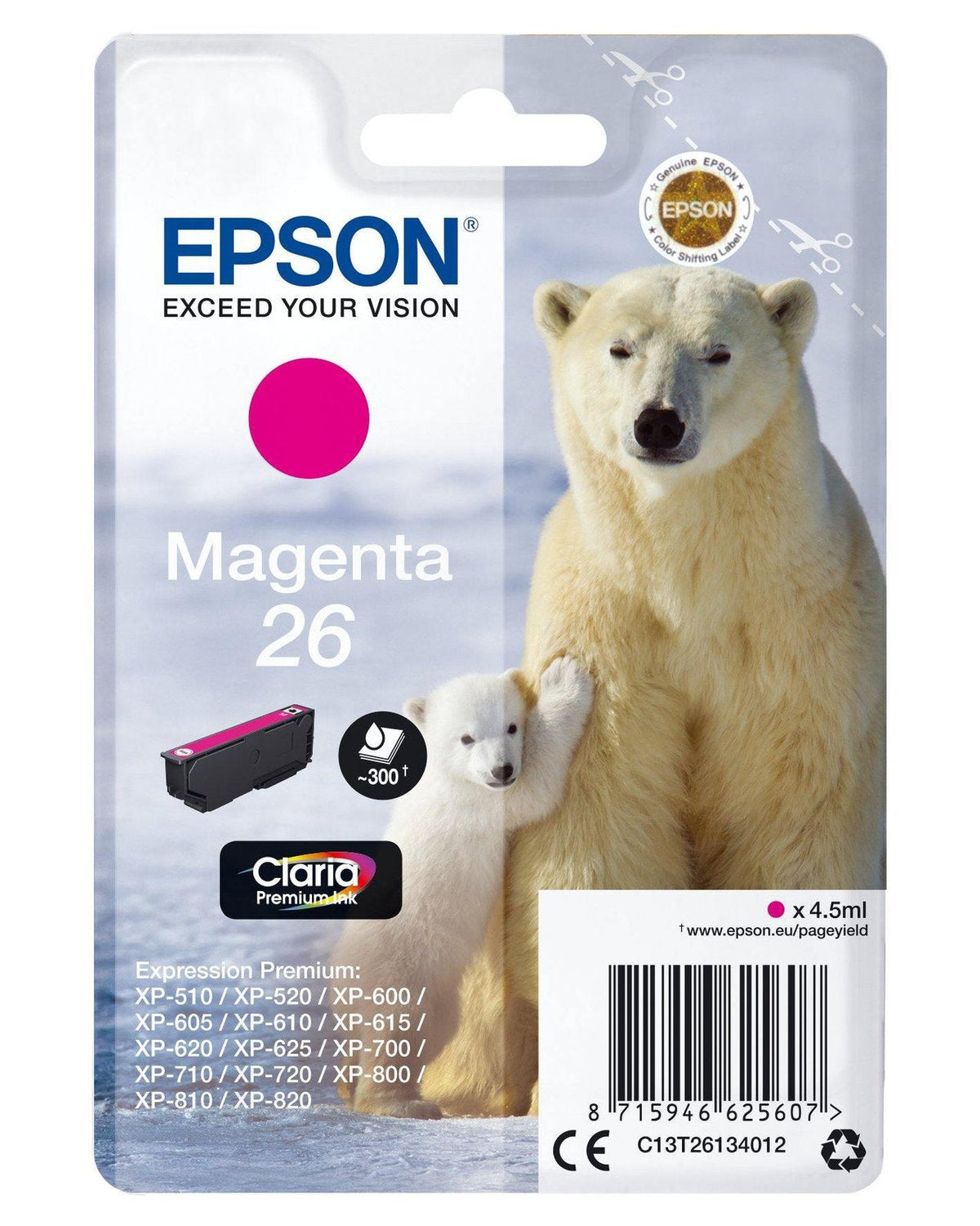 EPSON 26 MAGENTA INK CARTRIDGE