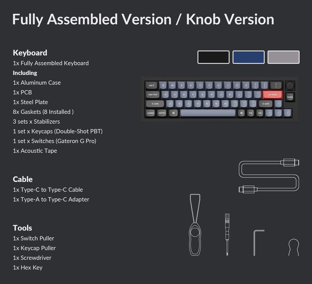 Keychron Q9 Knob Aluminium RGB 40% ANSI Gateron Brown