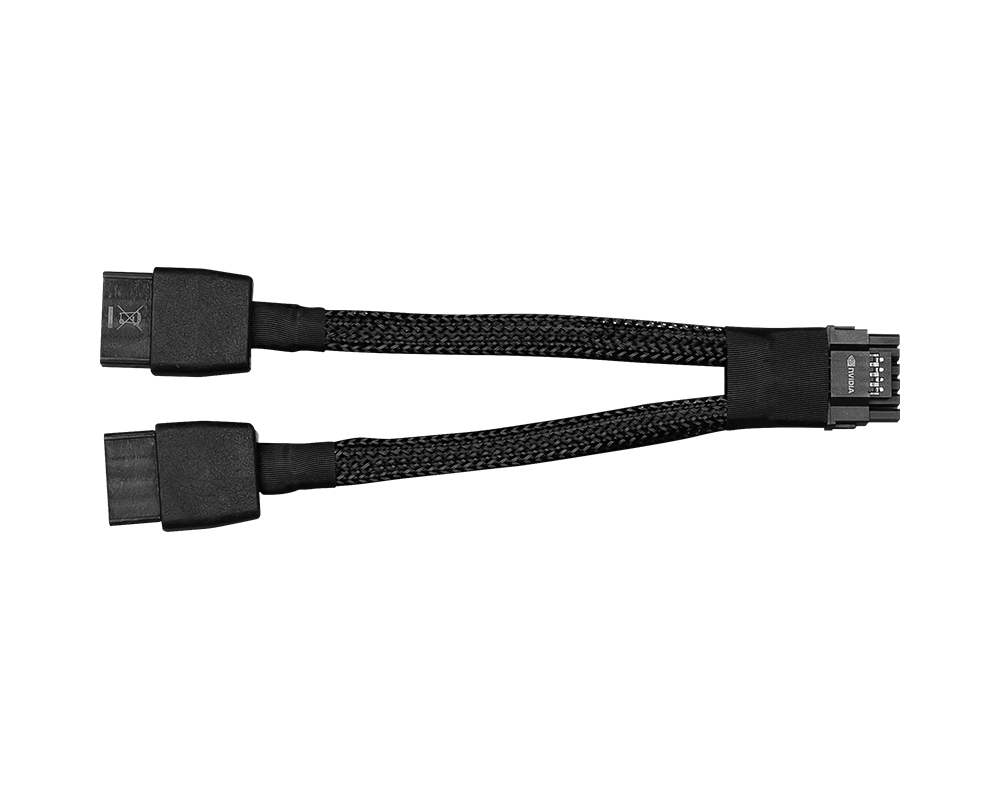 Nvidia 12VHPWR 12+4 pin to 2x 8 pin PCIe Power Adapter Cable