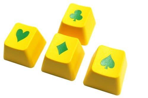 TAI-HAO ABS DS 4 KEY POKER YELLOW & GREEN KEYCAPS