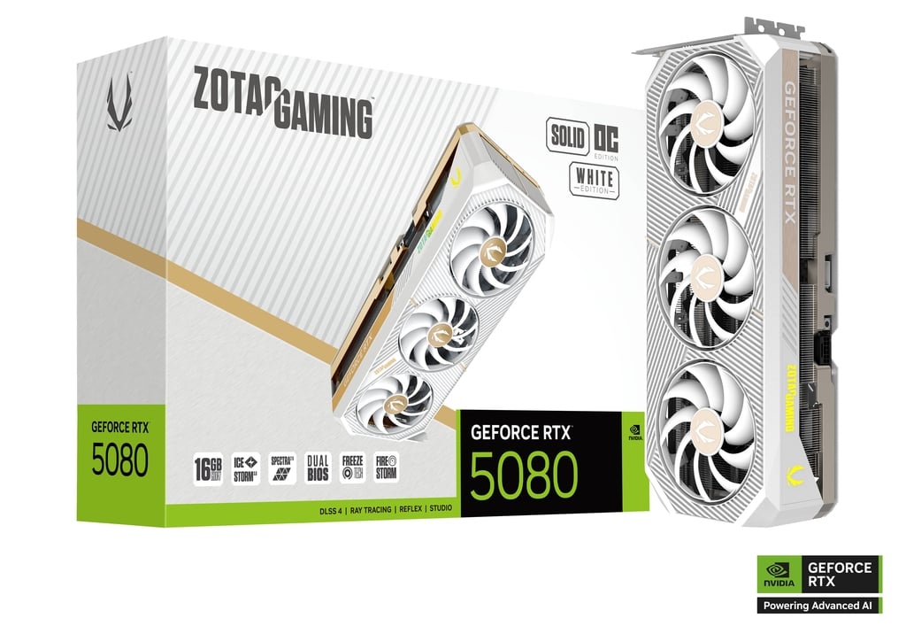 Zotac RTX 5080 Solid OC White 16GB Graphics Card