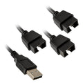 Lian Li 3-Way Internal USB 2.0 to External USB-A Hub Black